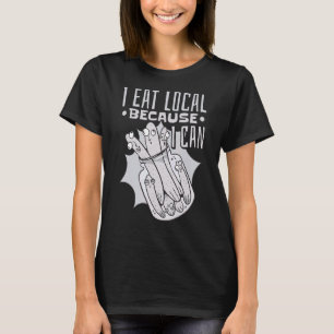 T-shirt Canning Jar Picks Je Mange Local Parce Que Je Peux