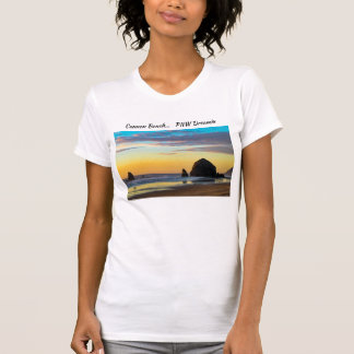 T-shirt Cannon Beach - Haystack Rock au coucher du soleil