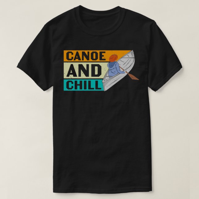 T-shirt Canoë cool Design Canoë Et Chill (Design devant)