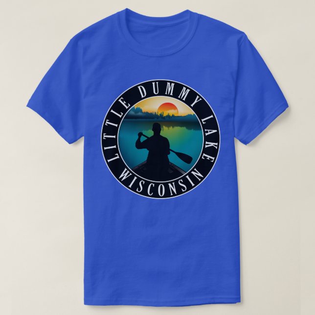 T-shirt Canoë de Little Dummy Lake Wisconsin (Design devant)