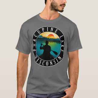 T-shirt Canoë de Porcupine Lake Wisconsin