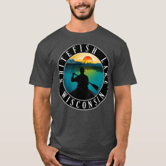 T-shirt Canoë de Whitefish Lake Wisconsin