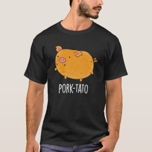 T-shirt Canon de pomme de terre de porc amusant BG foncé