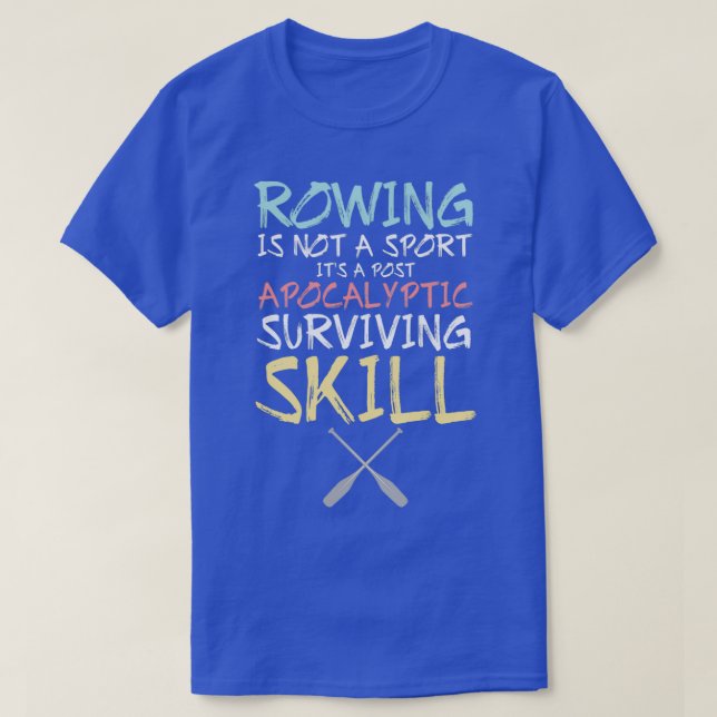 T-shirt canot à ramer canot rangée kayak rameur 10 (Design devant)