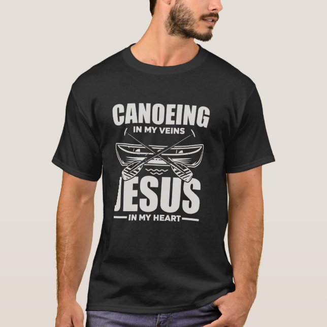 T-shirt Canotage Dans Mes Veines Jésus Dans Mon Coeur Cono (Devant)