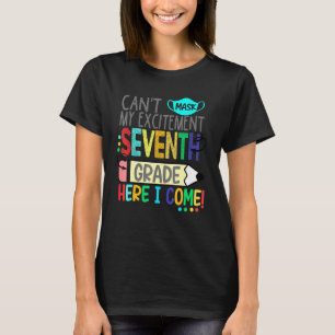 T-shirt Cant Masque Mon Excitation Septième Année Je Viens