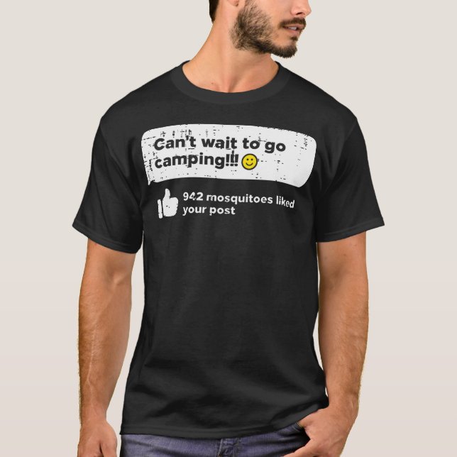 T-shirt Cant Wait Go Camping Mosquitoes Camper Women Girls (Devant)