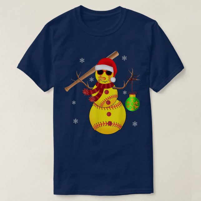 T-shirt Cantball de Noël Snowman Père Noël Snowflake Gir (Design devant)