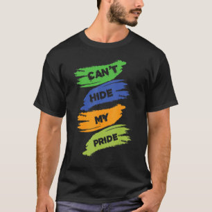 T-shirt Canu2019t Masquer Ma Fierté Coeurs Arc En Ciel Dra