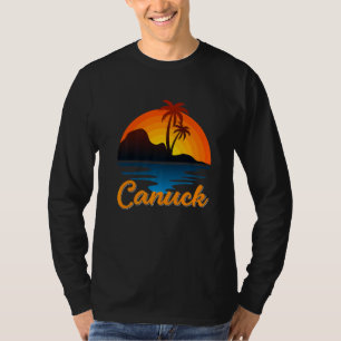 T-shirt Canuck Vancouver Palm Tree Island Sunset Canada