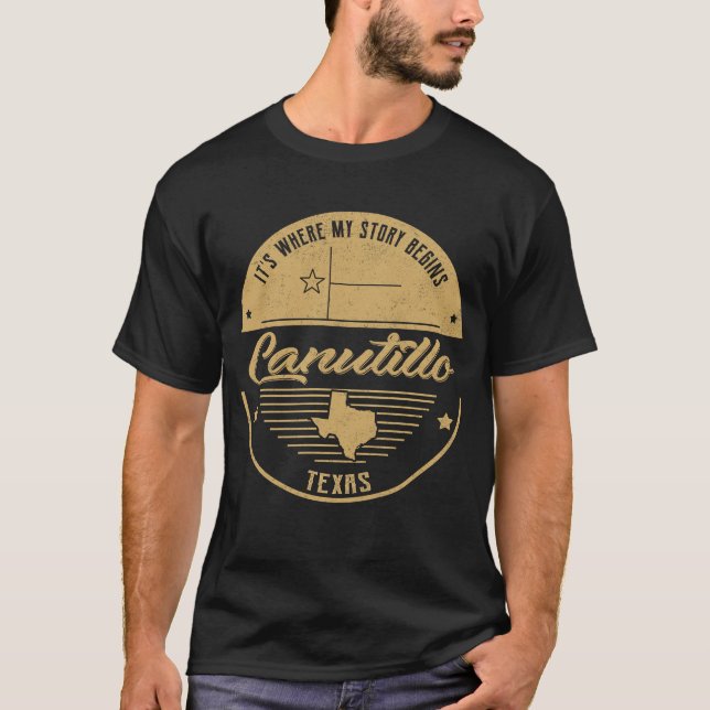 T-shirt Canutillo Texas C'est là que commence mon histoire (Devant)