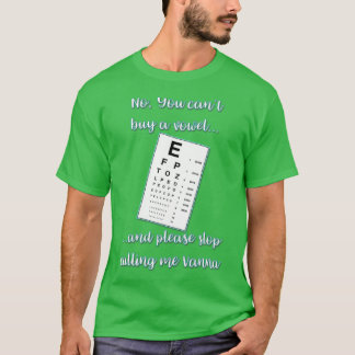 T-shirt Canx27t Acheter Un Vowel Drôle Oeil Professionnel 