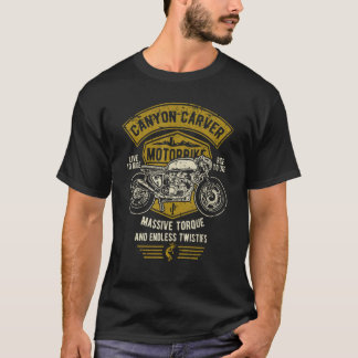 T-shirt Canyon Carver Vintage Motorcycle Retro Distressed 