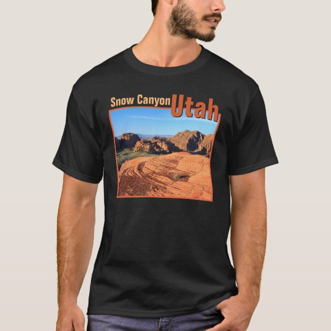 T-shirt Canyon Utah de neige (Devant)