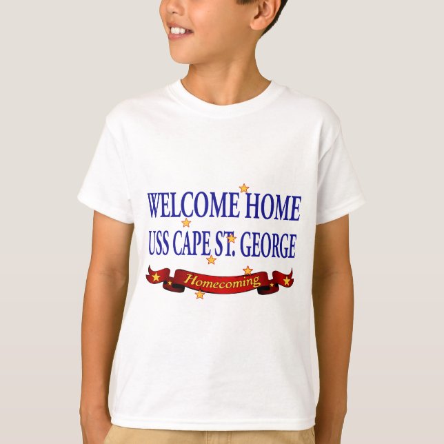 T-shirt Cap à la maison bienvenu St George d'USS (Devant)