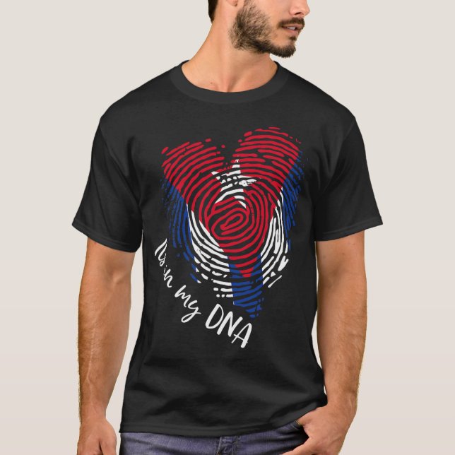 T-shirt Cap Vert C'Est Dans Mon ADN Le drapeau Des Racines (Devant)