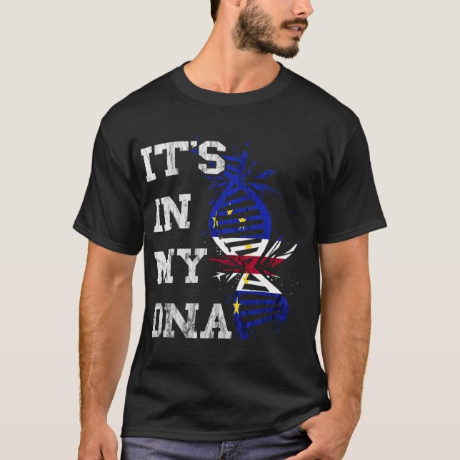 T-shirt Cap Vert C'Est Dans Mon ADN Le drapeau Des Racines (Devant)