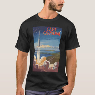 T-shirt Cape Canaveral Florida Peintre Voyage Art Retro