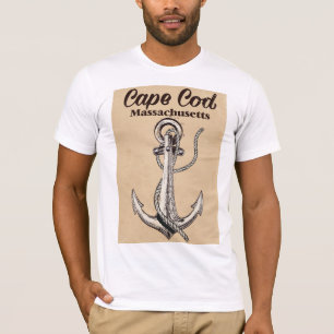T-shirt Cape Cod Massachusetts Affiche de voyage vintage