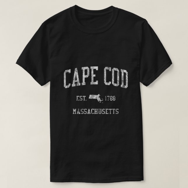 T-shirt Cape Cod Massachusetts MA (Design devant)