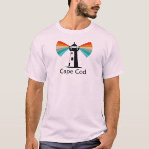 T-shirt Cape Cod Massachusetts Phare Arc-en-ciel