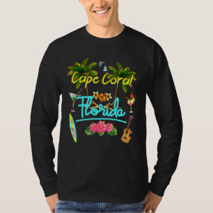 T-shirt Cape Coral Florida Beach Summer Palm Surf Sun Set