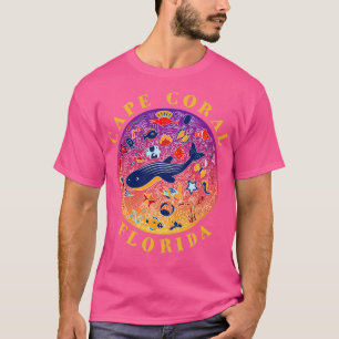 T-shirt Cape Coral Floride Coupe Mer Vie Souvenir