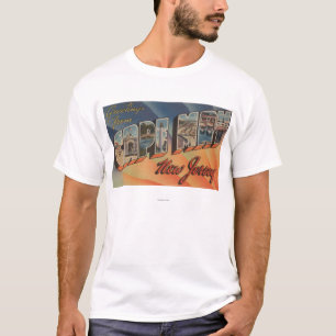 T-shirt Cape May, New Jersey - Scènes de grandes lettres