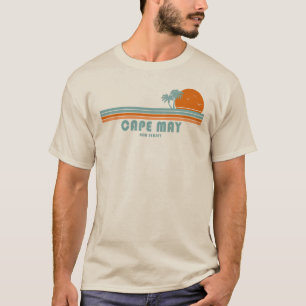 T-shirt Cape May New Jersey Sun Palm Trees