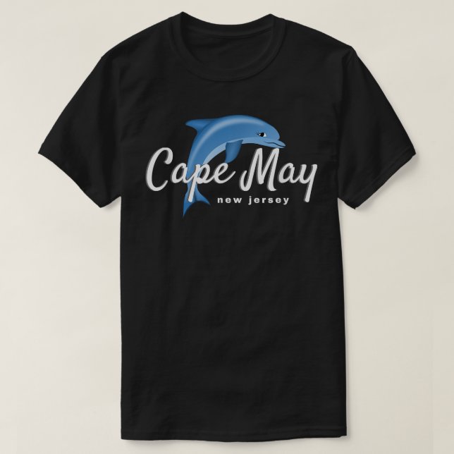 T-shirt Cape May NJ , Cape May Dolphin Beach  (Design devant)
