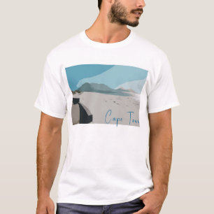 T-shirt Cape Town Table Mountain Ocean Sketch