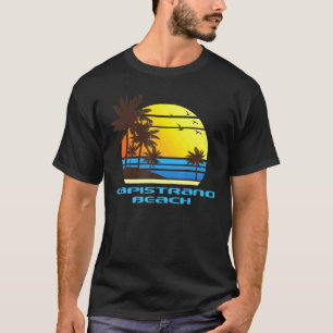T-shirt Capistrano Beach Surf voile Coucher de soleil Palm