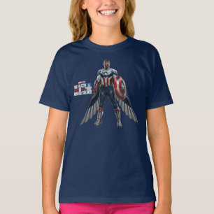 T-shirt Capitaine Amérique tenant le bouclier avec ailes v