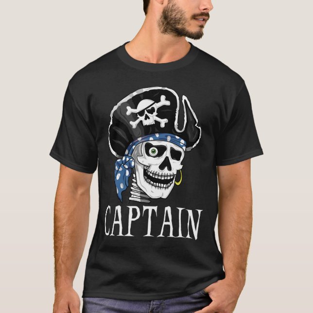 T-shirt Capitaine borgne de pirate (Devant)