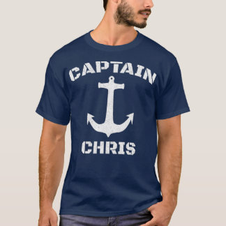 T-shirt Capitaine Chris Capitaine de bateau personnalisé