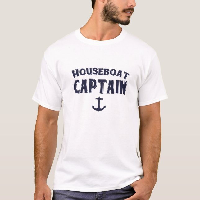 T-shirt Capitaine de bateau à domicile Ancre grand-père, p (Devant)