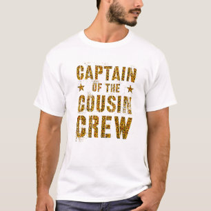 T-shirt CAPITAINE DE L'ÉQUIPAGE DE COUSIN Empreinte de léo