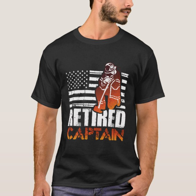 T-shirt Capitaine de pompier américain à la retraite Gi (Devant)