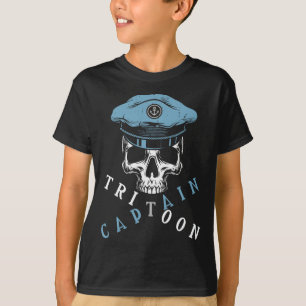 T-shirt Capitaine de triton à fond plat pour