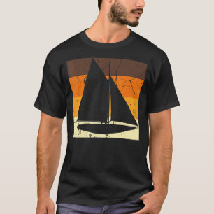 T-shirt Capitaine de voilier rétro Navire Catamaran Yacht 