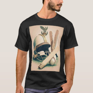 T-shirt Capitaine d'équipe de cricket Chauve-souris de cri