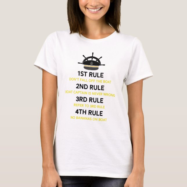 T-shirt Capitaine drôle Gift Boating Boat Owner de bateau (Devant)