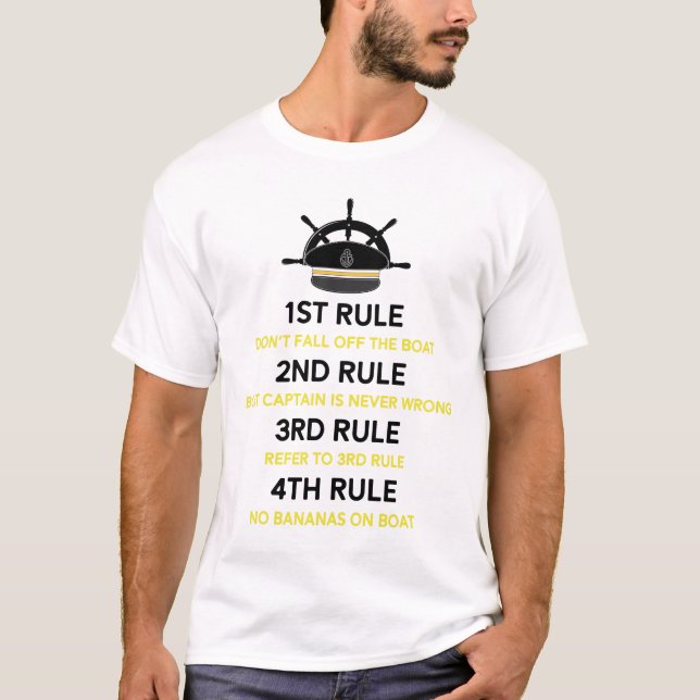 T-shirt Capitaine drôle Gift Boating Boat Owner de bateau (Devant)
