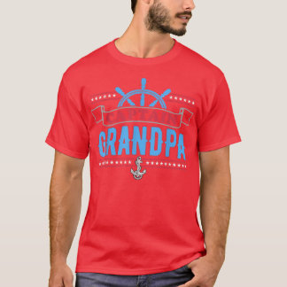 T-shirt Capitaine Grandpa Sail Boat Lover Skipper Grandfae