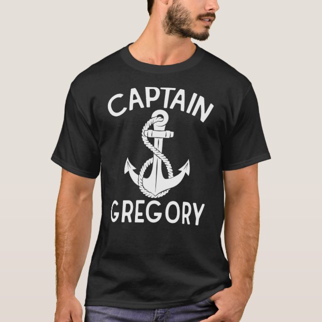 T-shirt Capitaine Gregory Ancre Bateau de plaisance Bateau (Devant)