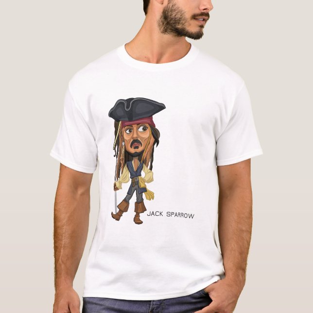 T-shirt Capitaine Jack Sparrow (Devant)