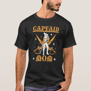 T-shirt Capitaine Maman Patch Oculaire Voile Océan Pirate