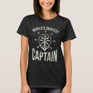 T-shirt Capitaine moyen du monde de la navigation de plais
