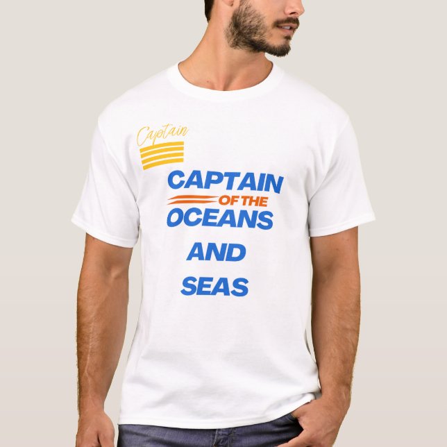 T-shirt Capitaine sur terre et mer (Devant)