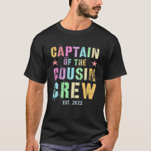T-shirt CAPITAINE vintage DE L'ÉQUIPAGE DE COUSIN 2022 Fun